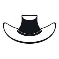 icono de sombrero de vaquero, estilo simple vector