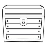 Chest icon, outline style vector