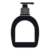 Bottle with liquid soap icon, simple style vector