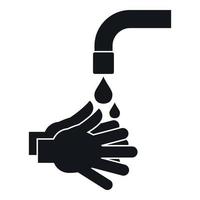 Cleaning hands icon, simple style vector