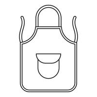 Apron icon, outline style vector