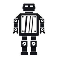 icono de robot abstracto, estilo simple vector