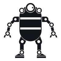 icono de robot, estilo simple vector