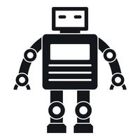 Robot icon, simple style vector