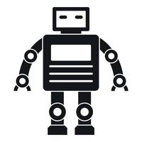 Robot icon, simple style vector