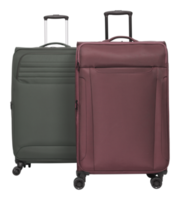 sac de voyage avec bagages à roulettes avec découpe isolé sur fond transparent png