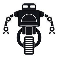 Machine robot icon, simple style vector