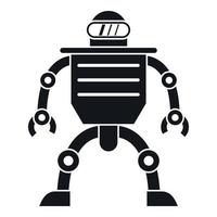 Humanoid robot icon, simple style vector