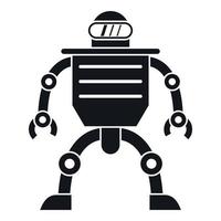 icono de robot humanoide, estilo simple vector