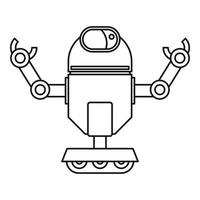 Automatic mechanism icon, outline style vector