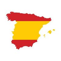 Map of Spain icon, flat style vector