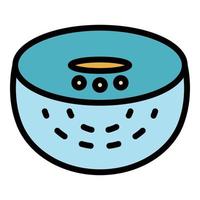 Led nail lamp icon color outline vector