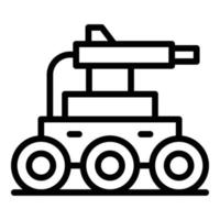 vector de contorno de icono de coche robot. ai android