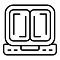 Cook waffle maker icon outline vector. Belgian machine vector