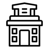 Dark map building icon outline vector. Polish city vector
