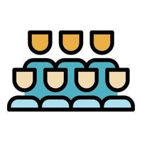 Democracy group icon color outline vector