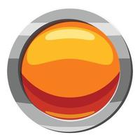 Button icon, cartoon style vector