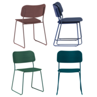 Modern chair with cut out isolated on background transparent png