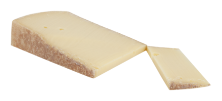 Rebanada de mantequilla de queso con corte aislado sobre fondo transparente png