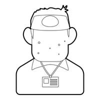 Salesman icon, outline style vector