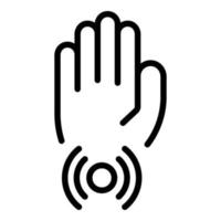 Shake hands icon outline vector. Panic attack vector
