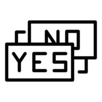 Code yes no icon outline vector. Cms development vector