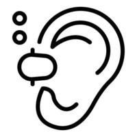 Foam earplugs icon outline vector. Noise auditory vector