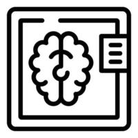 Brain mri image icon outline vector. Health medical vector