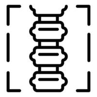 Xray spine image icon outline vector. Medical machine vector