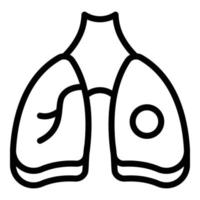 Lungs mri image icon outline vector. Xray machine vector