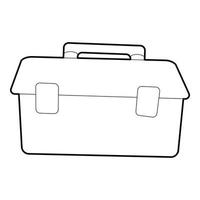 Briefcase icon, outline style vector