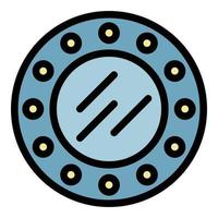 Cruise ship window icon color outline vector