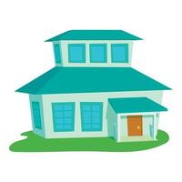 Big house icon, cartoon style vector