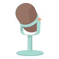 Retro microphone icon, cartoon style vector