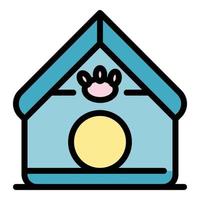 Doghouse icon color outline vector