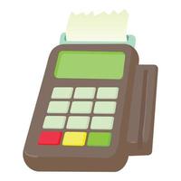 Card reader icon, cartoon style vector