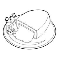 Kiev cutlet icon, outline style vector