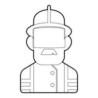 Builder icon, outline style vector