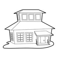 Big house icon, outline style vector