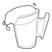 Beer icon, outline style vector