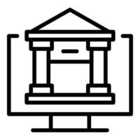 Web online banking icon outline vector. Mobile wallet vector