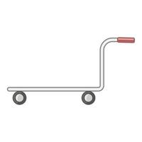 Cargo cart icon, cartoon style vector