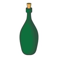 icono de botella de champán, estilo de dibujos animados vector