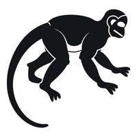 Capuchin monkey icon, simple style vector