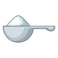 Spoon of washing powder icon, cartoon style vector