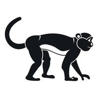 icono de macaco, estilo simple vector