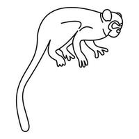 Capuchin monkey icon, outline style vector