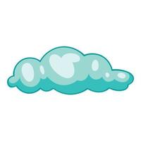 Sleet cloud icon, cartoon style vector