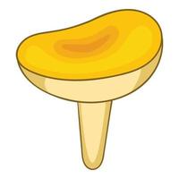 Saffron mushroom icon, cartoon style vector