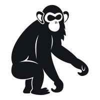 icono de macaco, estilo simple vector